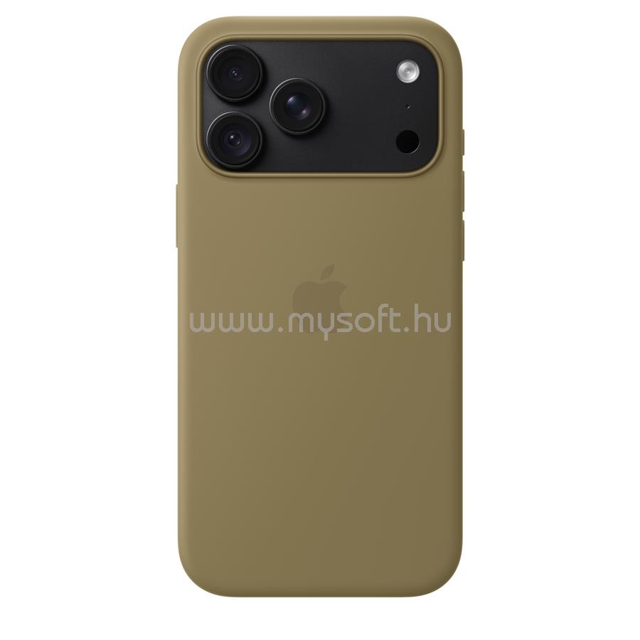 APPLE MagSafe-rögzítésű iPhone 18 Pro Max szilikon tok (oliva)
