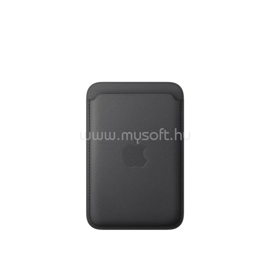APPLE MagSafe-rögzítésű iPhone FineWoven-szövettárca  (fekete)