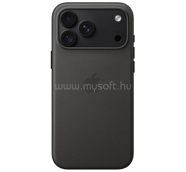 APPLE TECHWOVEN szilikon telefonvédő (szövet hátlap, MagSafe, MGF84ZM/A utód) FEKETE