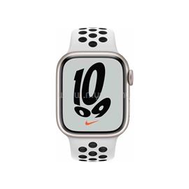 APPLE Watch Nike S7 GPS-es (41mm) krém alumínium tok, platina/fekete szilikon Nike sportszíjas okosóra MKN33HC/A small
