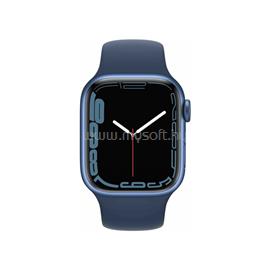 APPLE Watch S7 GPS-es (41mm) kék alumínium tok, kék szilikon sportszíjas okosóra MKN13HC/A small