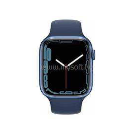 APPLE Watch S7 GPS-es (45mm) kék alumínium tok, kék szilikon sportszíjas okosóra MKN83HC/A small