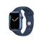 APPLE Watch S7 GPS-es (45mm) kék alumínium tok, kék szilikon sportszíjas okosóra MKN83HC/A small