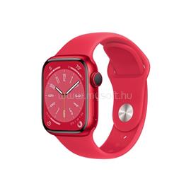 APPLE Watch S8 GPS-es (41mm) (PRODUCT)RED alumínium tok, (PRODUCT)RED sportszíjas okosóra MNP73CM/A small