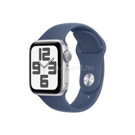 APPLE Watch SE 2 (2024) GPS (40 mm) ezüst alumíniumtok, denim sportszíj (S/M) MXEC3QF/A small