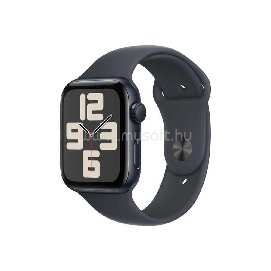 APPLE Watch SE 2 (2024) GPS (44 mm) éjfekete alumíniumtok, fekete sportszíj (S/M)