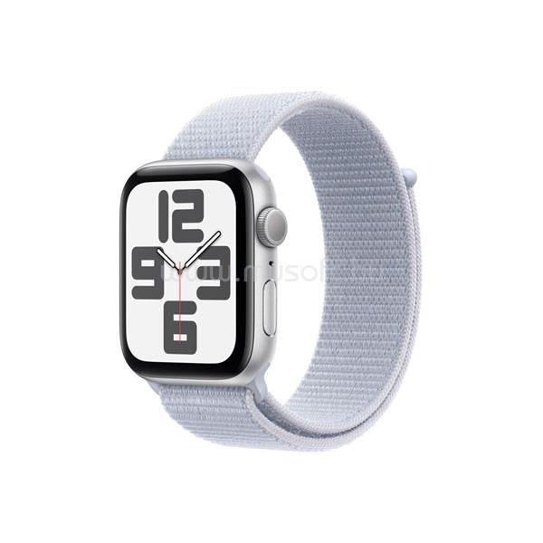 APPLE Watch SE 2 (2024) GPS (44 mm) ezüst alumíniumtok, fakókék sportszíj okosóra