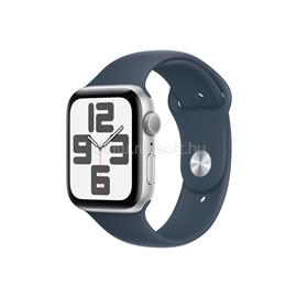APPLE Watch SE 2 GPS (44 mm) ezüst alumínium tok, viharkék sportszíj (S/M) okosóra MREC3QH/A small