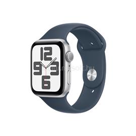 APPLE Watch SE 2 GPS (44 mm) ezüst alumínium tok, viharkék sportszíj (M/L) MREE3QF/A small