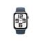 APPLE Watch SE 2 GPS (44 mm) ezüst alumínium tok, viharkék sportszíj (S/M) okosóra MREC3QH/A small