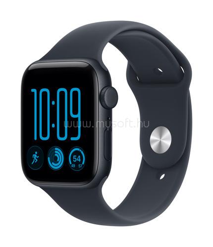 APPLE Watch SE 3 GPS + Cellular (44 mm) éjfekete alumíniumtok, tengerészkék sportszíj (M/L)