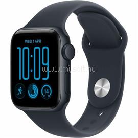 APPLE Watch SE 3 GPS (40 mm) éjfekete alumíniumtok, tengerészkék sportszíj (M/L) MJL14ZR/A small