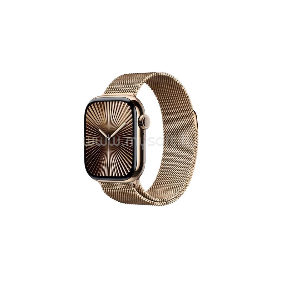 APPLE Watch Series 10 GPS + Cellular (42mm) arany titántok, arany milánói szíj