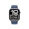 APPLE Watch Series 10 GPS + Cellular (42mm) ezüst alumíniumtok, denim sportszíj (M/L) MWX43QH/A small