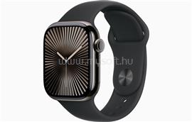APPLE Watch Series 10 GPS + Cellular (42mm) palaszürke titántok, fekete sportszíj (M/L) MWXH3QF/A small