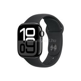 APPLE Watch Series 10 GPS (42mm) kozmoszfekete alumíniumtok, fekete sportszíj (M/L) MWWF3QH/A small