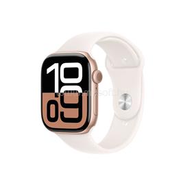 APPLE Watch Series 10 GPS (46mm) rozéarany alumíniumtok, lágy rózsaszín sportszíj (M/L) MWWU3QH small