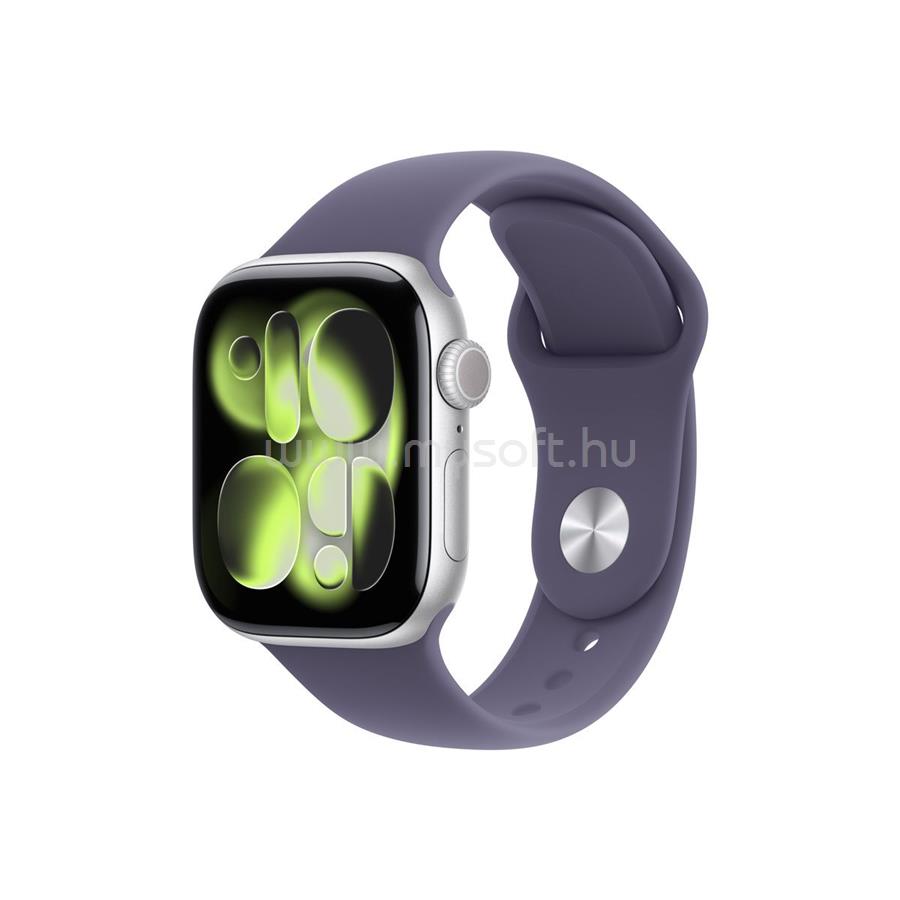 APPLE Watch Series 11 GPS + Cellular (42mm) ezüst alumíniumtok, ködös lila sportszíj (S/M)
