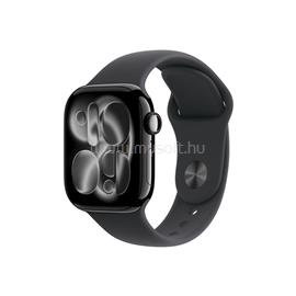 APPLE Watch Series 11 GPS + Cellular (42mm) kozmoszfekete alumíniumtok, éjfekete sportszíj (M/L) MF854ZR/A small