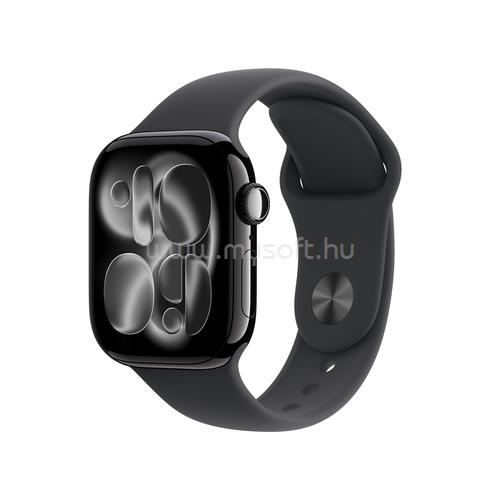 APPLE Watch Series 11 GPS + Cellular (42mm) kozmoszfekete alumíniumtok, éjfekete sportszíj (S/M)