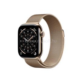 APPLE Watch Series 11 GPS + Cellular (46mm) aranyszínű titántok, aranyszínű milánói szíj (M/L) MFD84ZR/A small
