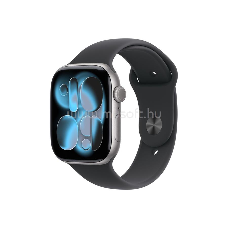 APPLE Watch Series 11 GPS + Cellular (46mm) asztroszürke alumíniumtok, éjfekete sportszíj (S/M)