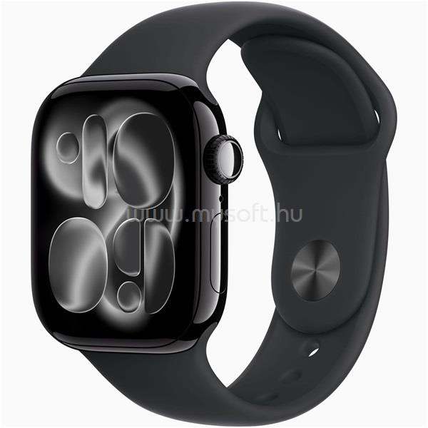APPLE Watch Series 11 GPS (42mm) kozmoszfekete alumíniumtok, fekete sportszíj (M/L)