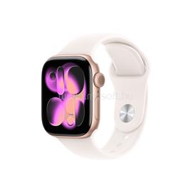 APPLE Watch Series 11 GPS (42mm) rozéarany alumíniumtok, lágy rózsaszín sportszíj (S/M) MEU04MP/A small