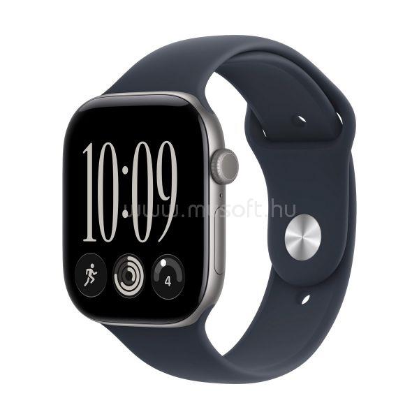 APPLE Watch Series 12 GPS + Cellular (46mm) asztroszürke alumíniumtok, tengerészkék sportszíj (M/L)
