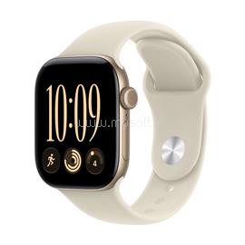 APPLE Watch Series 12 GPS (42mm) világos arany alumíniumtok, homok sportszíj (S/M) MJED4MP/A small