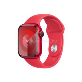 APPLE Watch Series 9 GPS + Cellular (41mm) (PRODUCT)RED alumínium tok, (PRODUCT)RED sportszíj (S/M) okosóra MRY63QF/A small