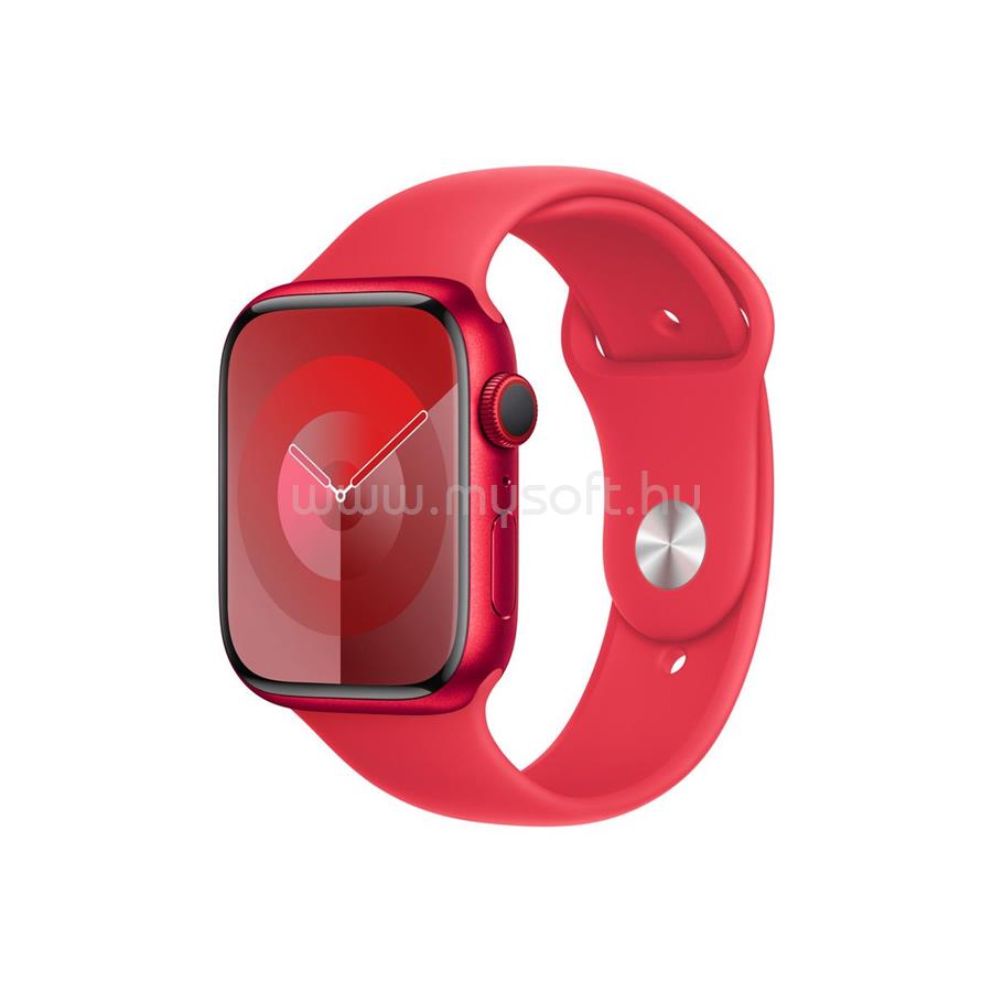 APPLE Watch Series 9 GPS + Cellular (45mm) (PRODUCT)RED alumínium tok, (PRODUCT)RED sportszíj (M/L) okosóra