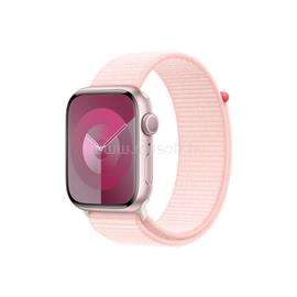 APPLE Watch Series 9 GPS (45mm) rózsaszín alumínium tok, világos rózsaszín sportpánt okosóra MR9J3QF/A small