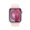 APPLE Watch Series 9 GPS (45mm) rózsaszín alumínium tok, világos rózsaszín sportszíj (S/M) okosóra MR9G3QF/A small