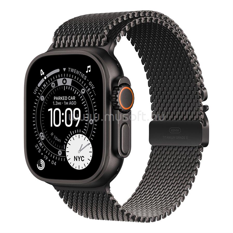 APPLE Watch Ultra 3 GPS + Cellular (49mm) fekete titántok, fekete titán milánói pánt large