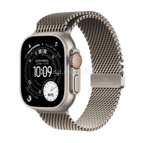 APPLE Watch Ultra 3 GPS + Cellular (49mm) natúr titántok, natúr titán milánói pánt small