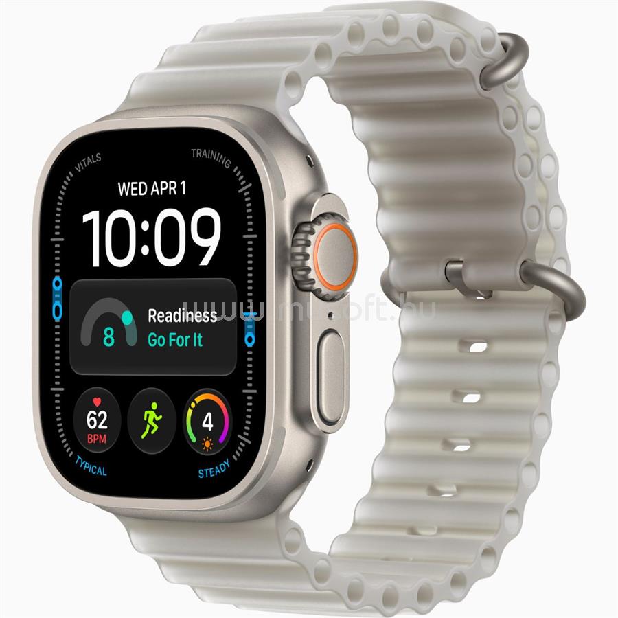 APPLE Watch Ultra 4 GPS + Cellular (49mm) natúr titántok, szürke óceán szíj