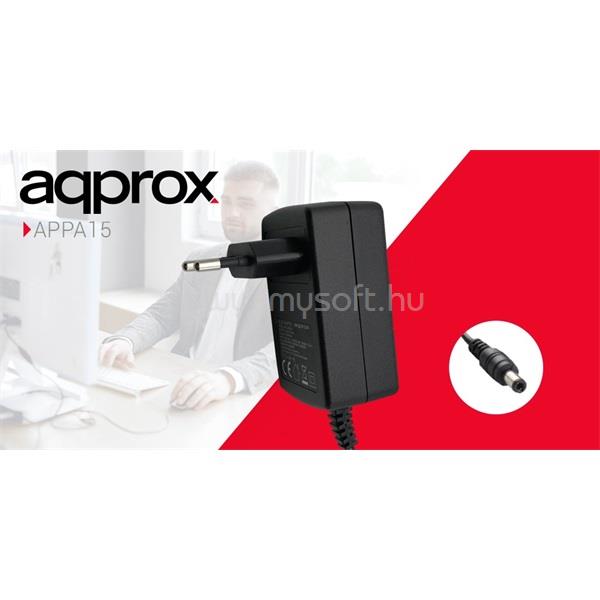 APPROX Adapter - 5.5mm x 2.1mm adapter IP kamerék részére, 36W, 12V/3A