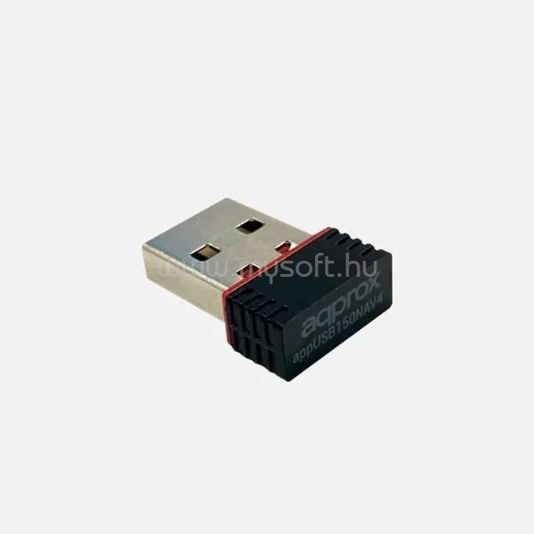 APPROX Hálózati Adapter - USB, nano, 150 Mbps Wireless N (802.11b/g/n)