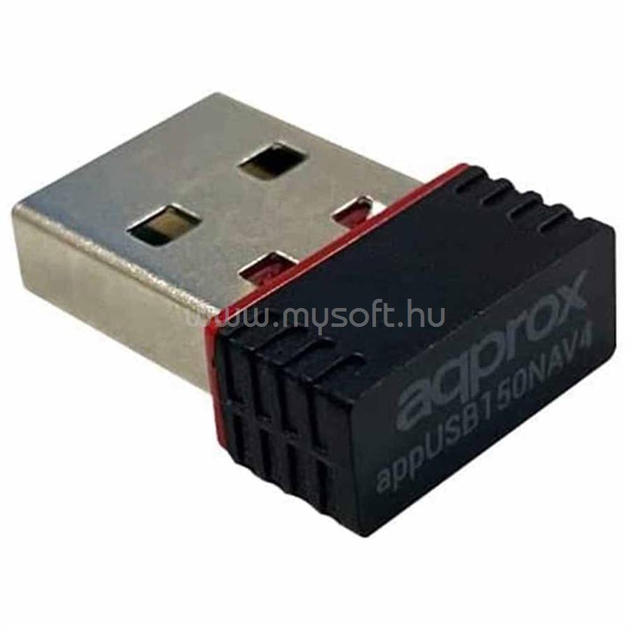 APPROX Hálózati Adapter - USB, nano, 150 Mbps Wireless N (802.11b/g/n)