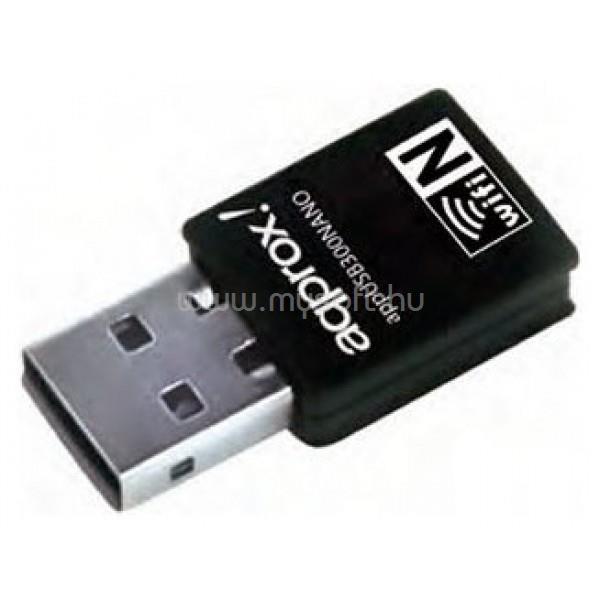 APPROX Hálózati Adapter - USB, nano, 300 Mbps Wireless N (802.11b/g/n)