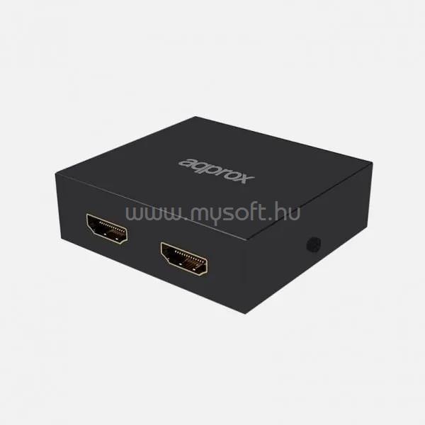 APPROX HDMI Splitter - 2 portos HDMI 1.3, 1080P, 4K felskálázás