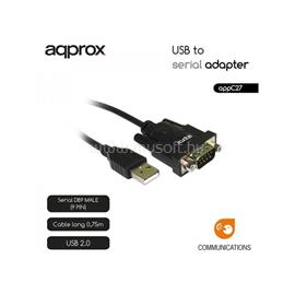 APPROX Kábel átalakító - USB2.0 to Serial port (RS232) adapter APPC27 small
