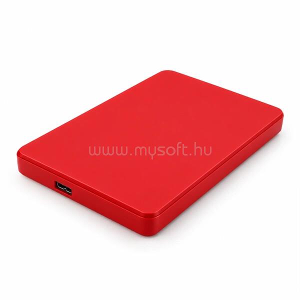 APPROX Külső Ház 2,5" -  USB3.0, SATA, 9.5mm magas HDD kompatibilitás, Piros