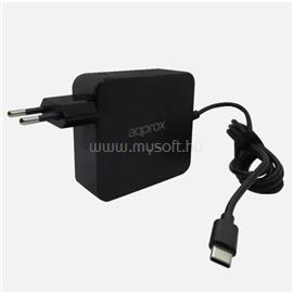 APPROX Notebook adapter 90W - Univerzális USB Type-C töltő, 5V/3A, 9V/3A, 12V/3A, 15V/3A, 20V/4.5A, Fekete APPA90C small