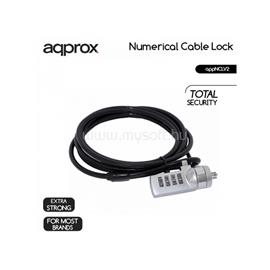 APPROX Notebook kábelzár -  1.8m, PVC borítás, 4 számjegyű kód APPNCLV2 small