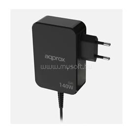 APPROX Telefontöltő - USB Type-C, 140W gyorstöltő + 1.8m kábel, Fekete APPA140GAN small