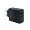 APPROX Telefontöltő - USB Type-C, USB-A port, 65W gyorstöltő + 1m USB Type-C kábel, Fekete APPUSBWALL65W small