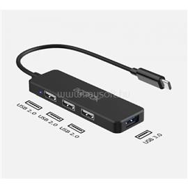 APPROX USB HUB - Type-C 4in1 HUB (3db USB2.0, 1db USB3.0) Fekete APPC48 small