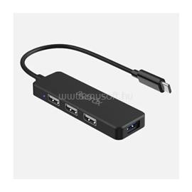 APPROX USB HUB - Type-C 4in1 HUB (3db USB2.0, 1db USB3.0) Fekete APPC48V2 small